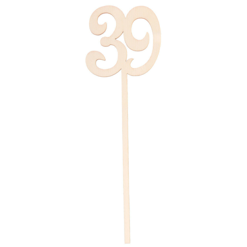 Rustic Wooden Numbers 31-40 Wedding Birthday Party Centerpieces Decoration