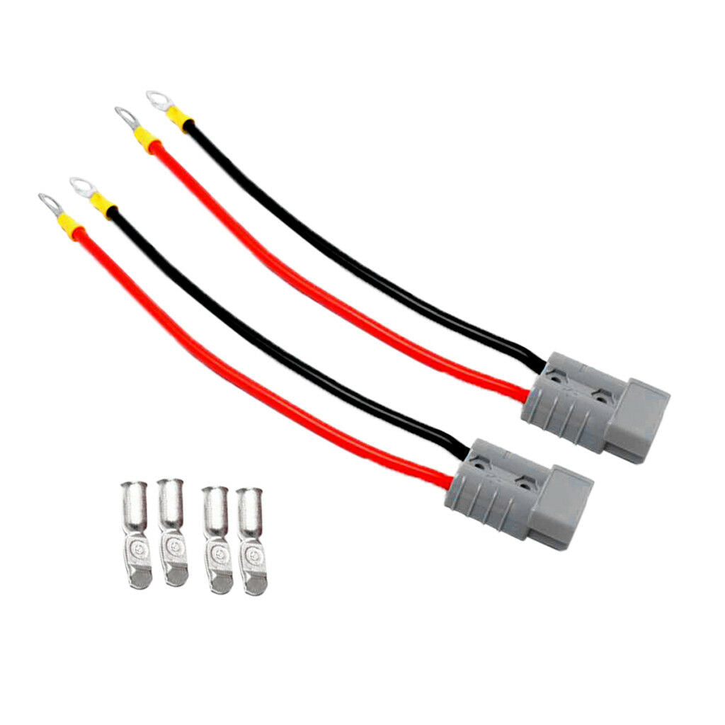 2Pcs 50A Battery Quick Plug Disconnect Connector Kit Grey for Winch Trailer