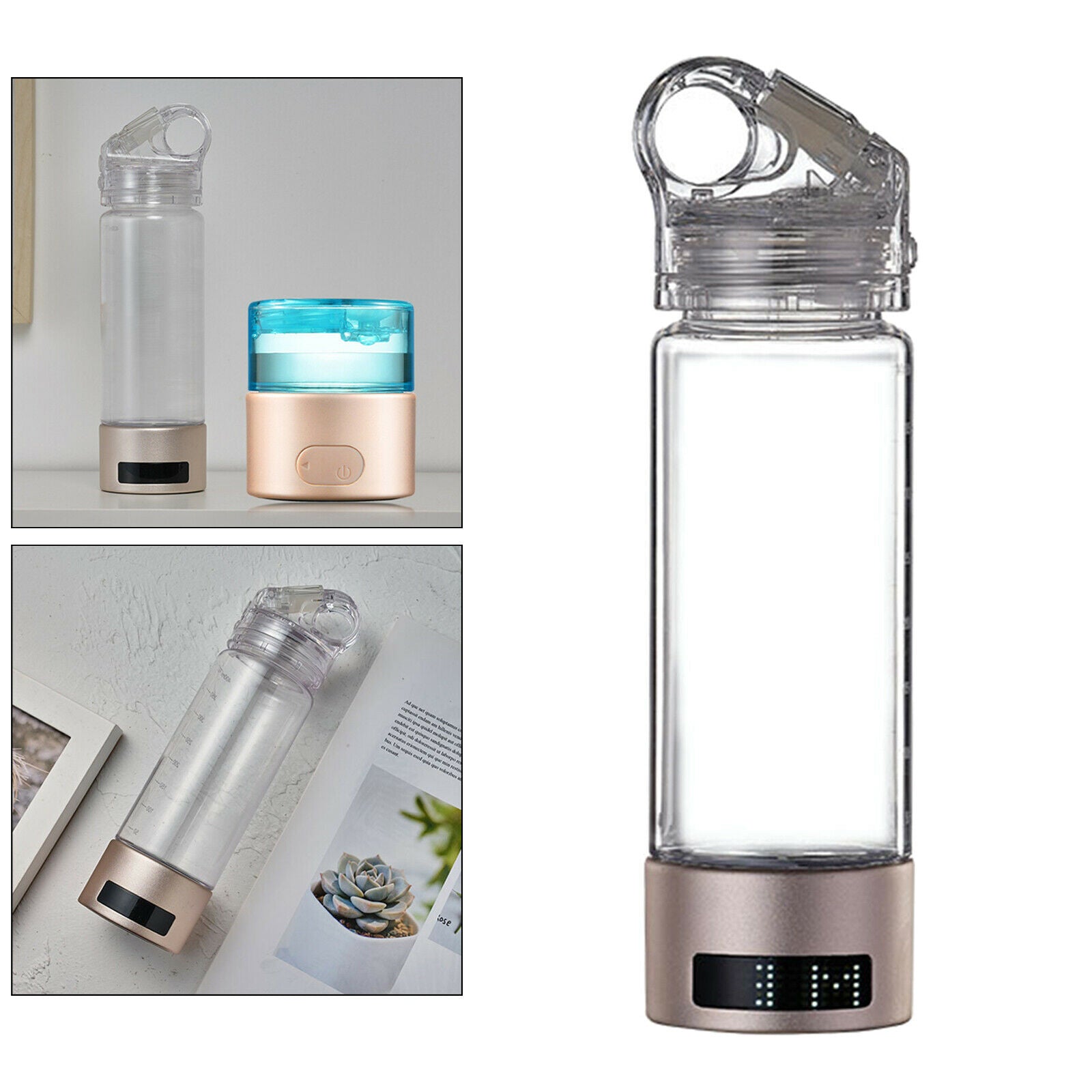 USB Charging Hydrogen Water Bottle Hydrogen Rich Water Maker Ionizer Cup