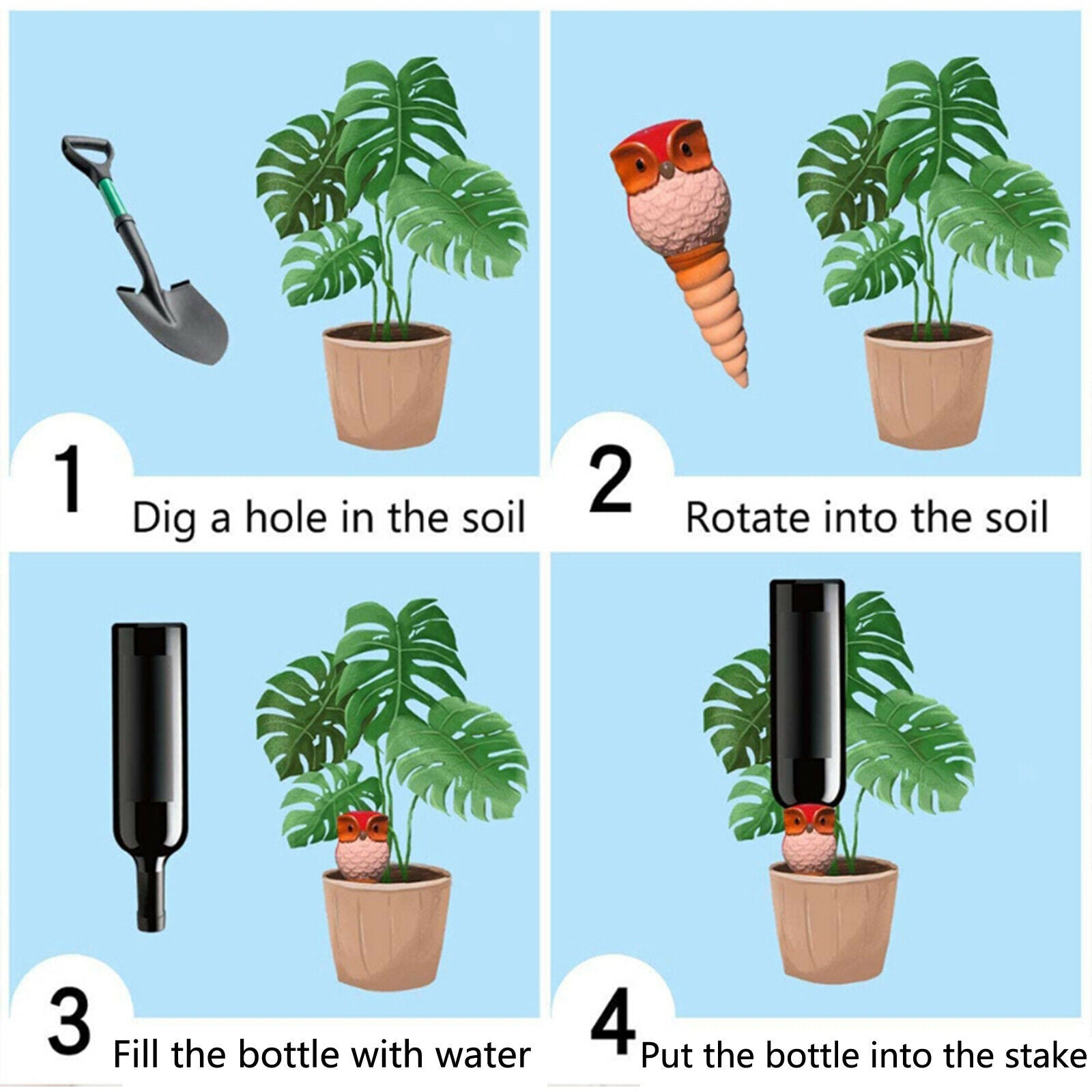 Automatic Plant Watering Stakes,Garden Plant Watering Devices for Indoor