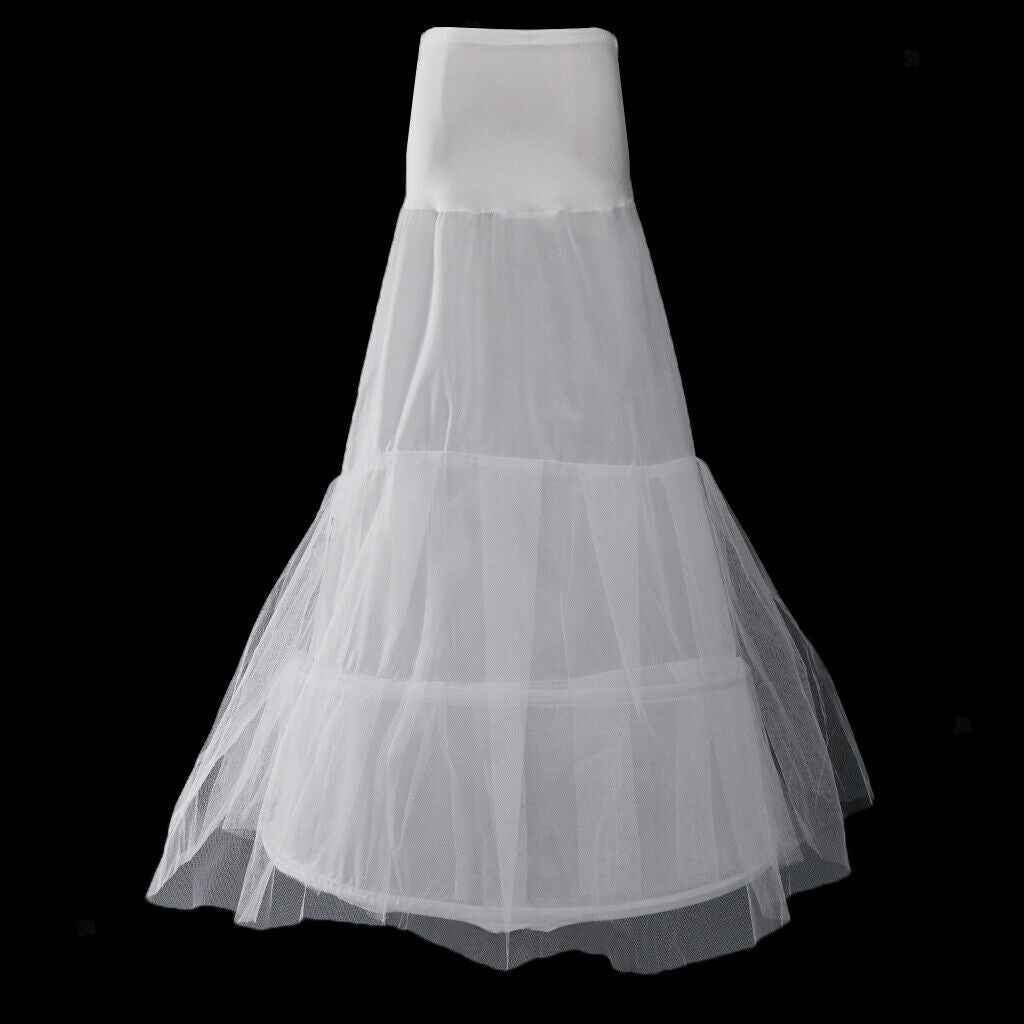 Bridal Underskirt Wedding Fishtail Petticoat Prom Dress Crinoline