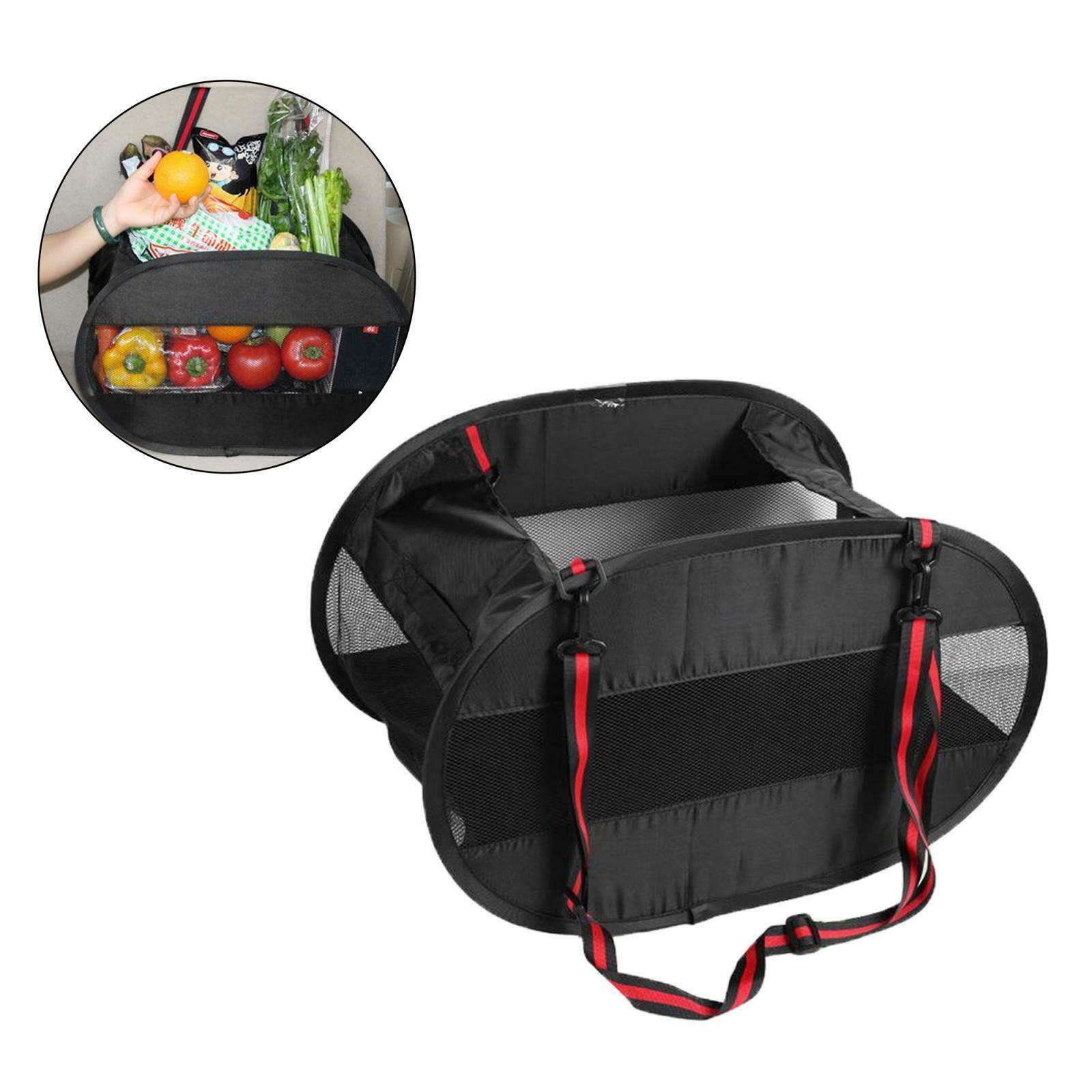 Universal Compact Oxford Cars Seat Tote Organizer Bag Holder Storage Black