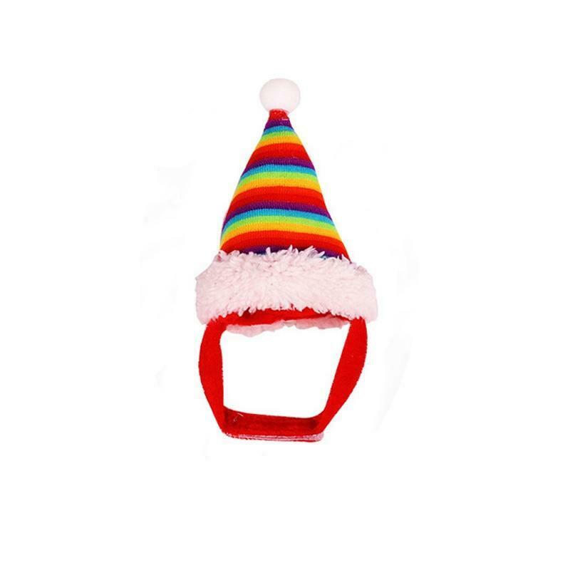 Pet Christmas Hat Santa Claus Cap Head Accessories for Rabbit Hamster Hedgehog