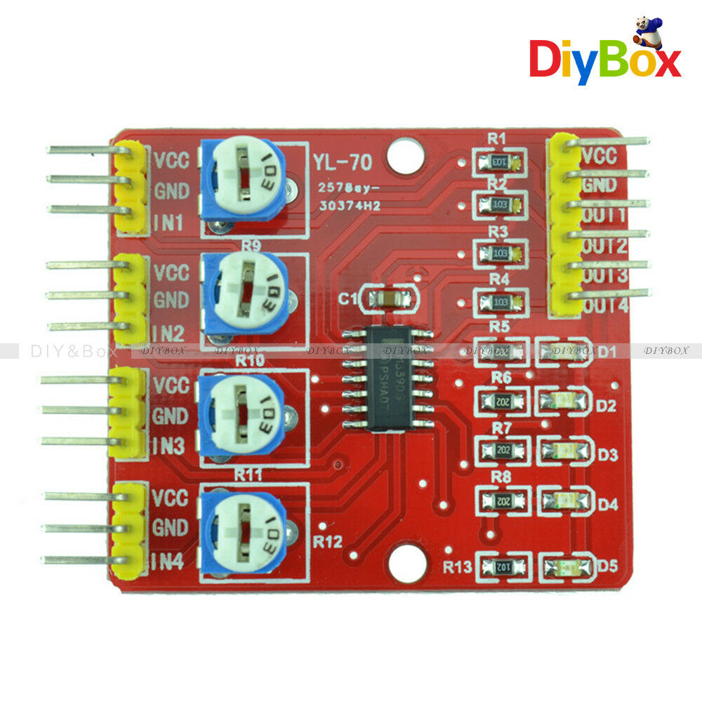 1PC 4 Channel Infrared Detector Tracked Photoelectricity Sensor Smart Car