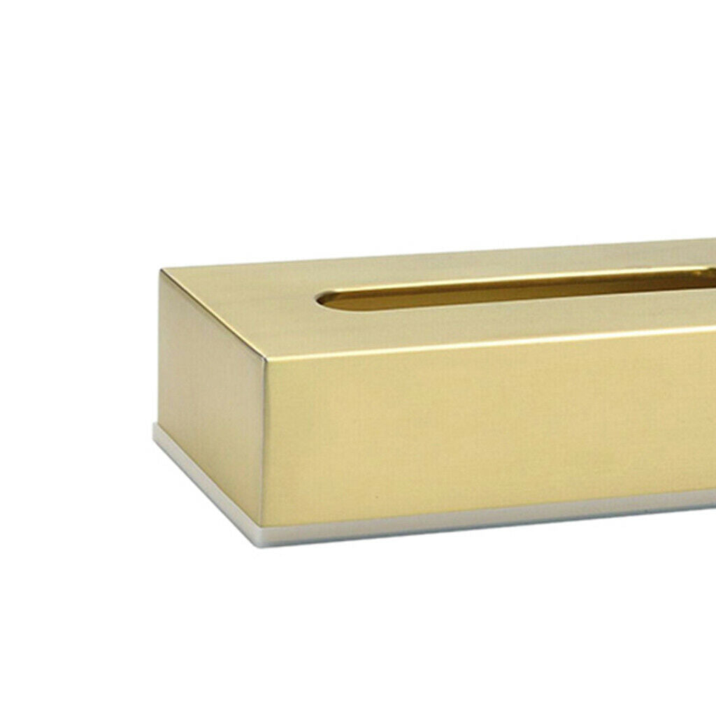 Rectangular Stainless Steel Tissue Box Stylish Paper Container Night Stand