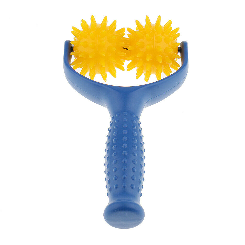 Acupuncture Shoulder Muscle Massager Roll Massage Ball  Blue + Yellow