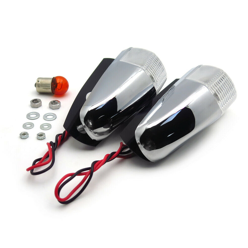 Flash Turn Signals For 2006-2009 Kawasaki Ninja ZX14 ZX14R ZZR1400 chrome +clear