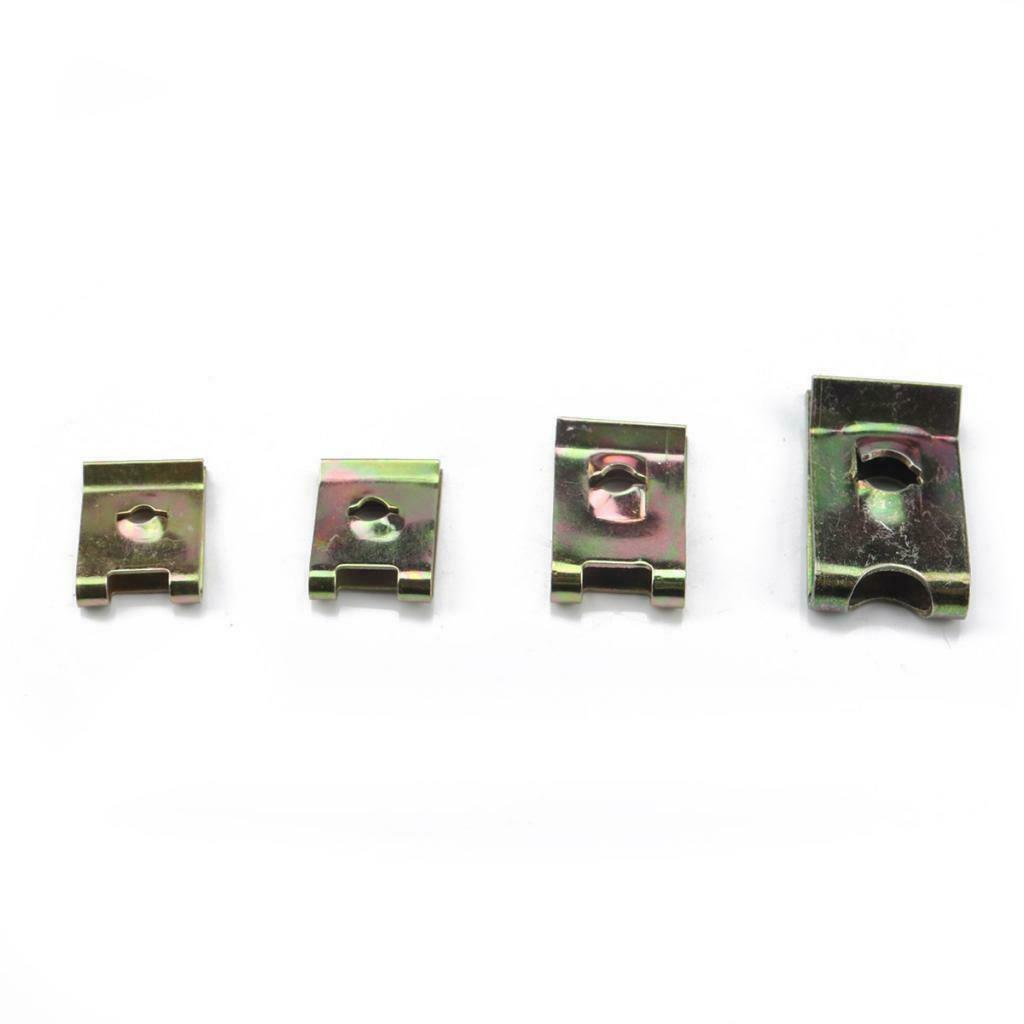 200x Assorted Spire Clips U Nuts Rivet No.12, M3x12, Colorful Galvanized Set
