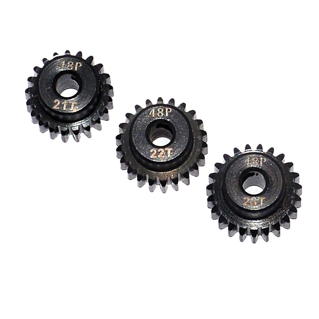 3pcs 48DP 21t-23t Gear Motor Pinion Accessories for 1:10 RC Car