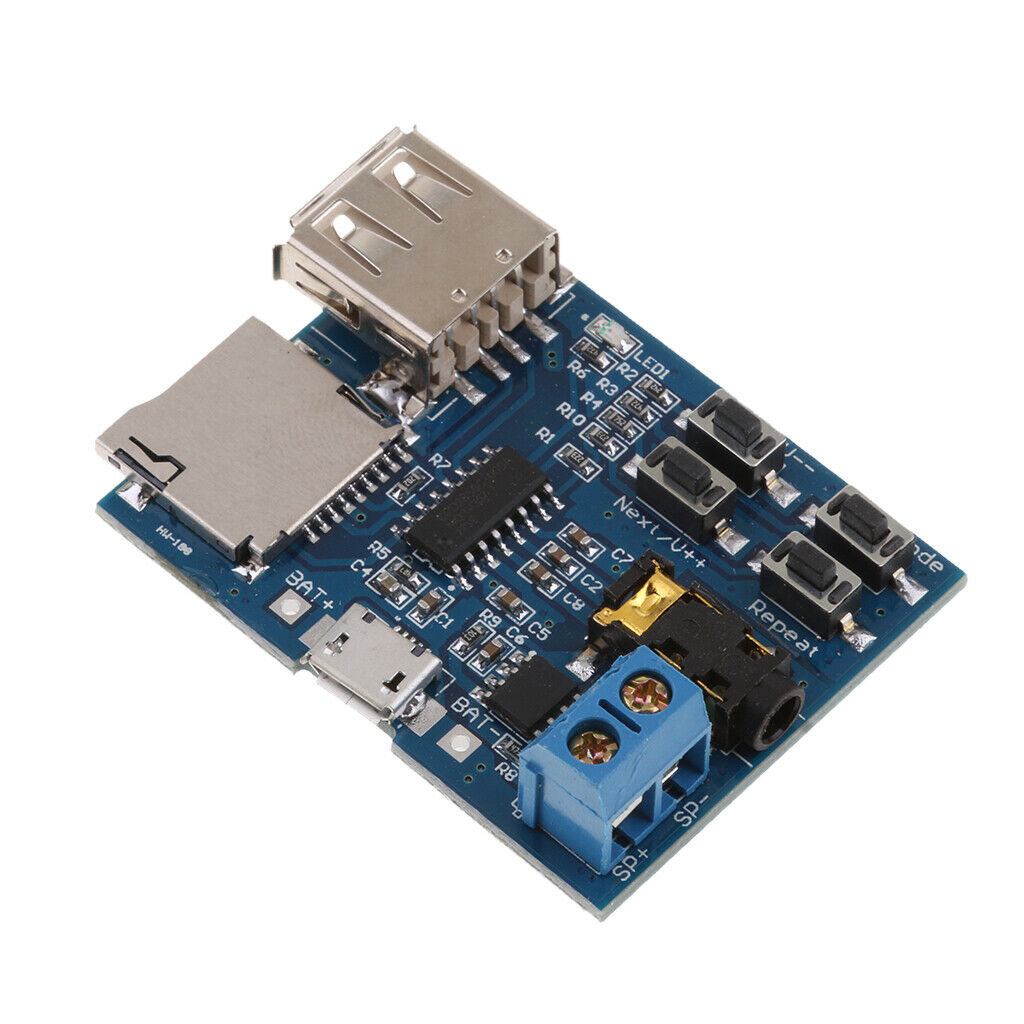 Mp3 Player Audio Module Mp3 Decoder Board Power Amplifier TF Card USB
