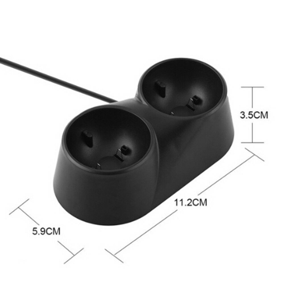 Black dual controller charger dock station stand for ps4/psvr/psvr move TwJ.DF