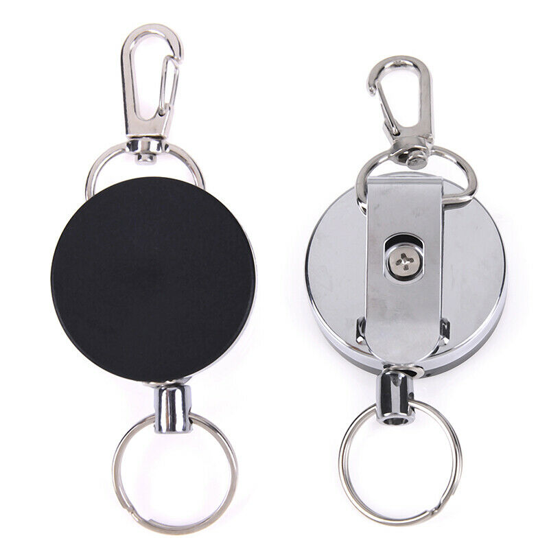 Resilience steel wire rope elastic keychain sporty retractable alarm keych.l8