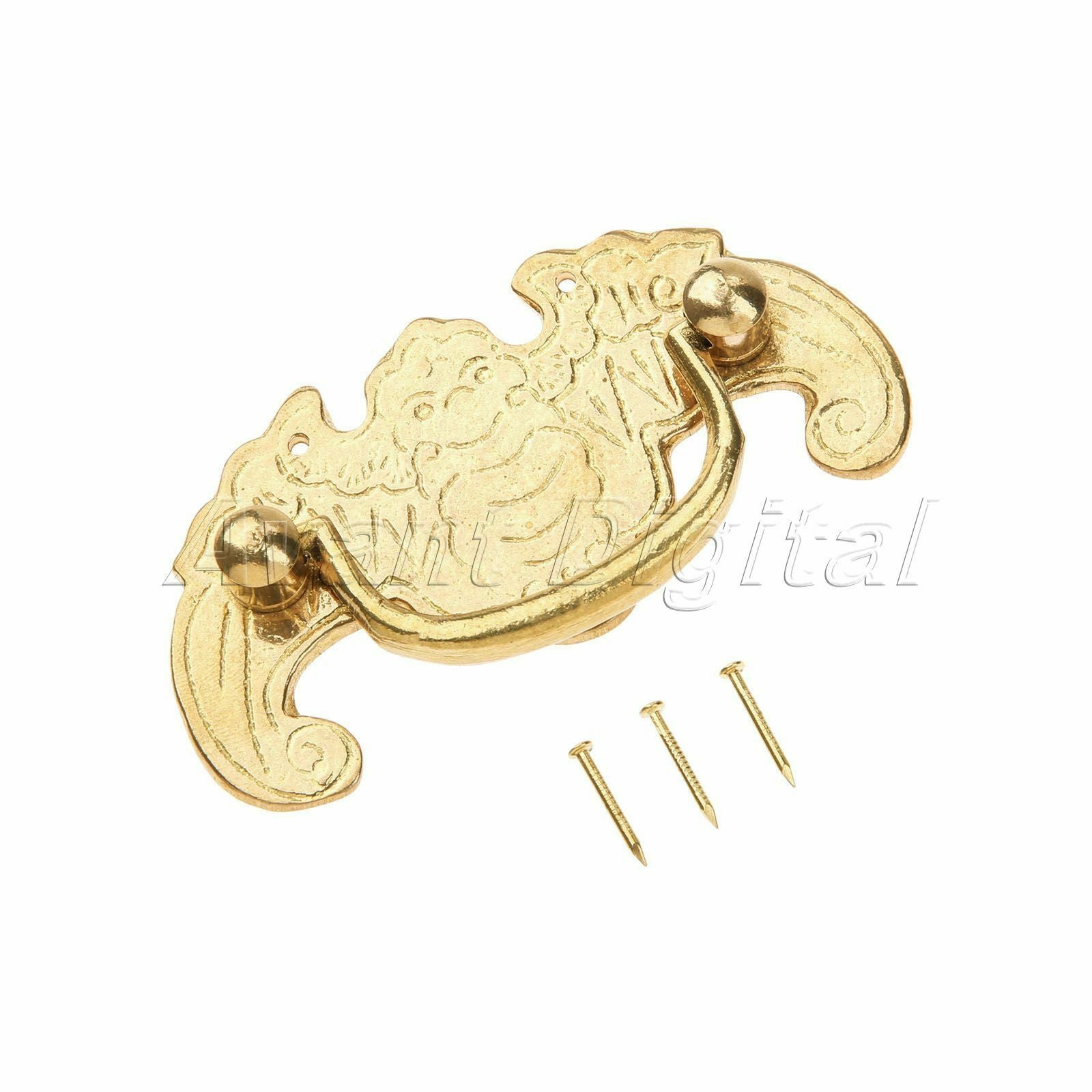 Wooden Box Drawer Door Funiture Pull Handle Pure Copper Small Bat Style Classic