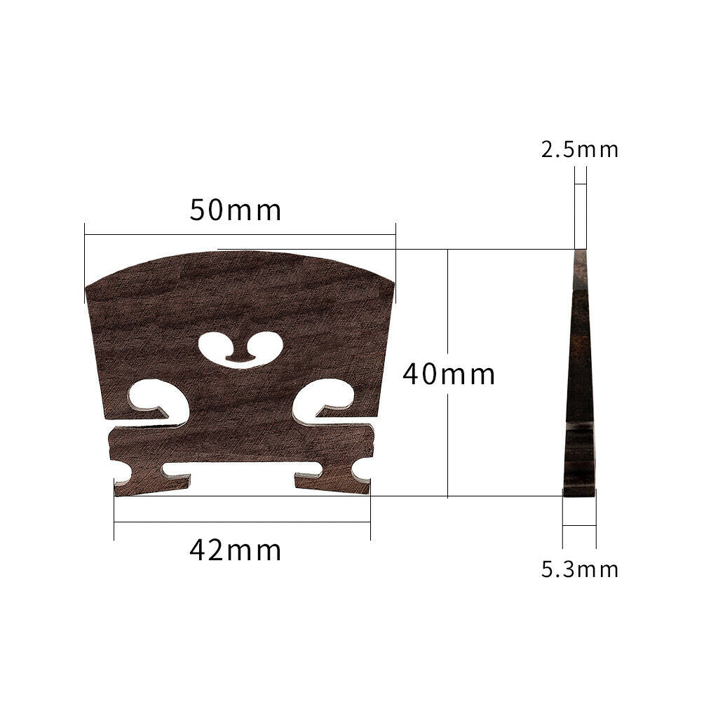 1pc Concert A Grade 4/4 Violin Ebony Bridge Wooden String Accessories Parts