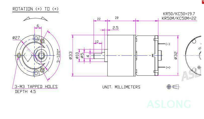 JGB33-500 DC 12V 20RPM Gear Motor Torque Electric Reduce Car Motor DIY