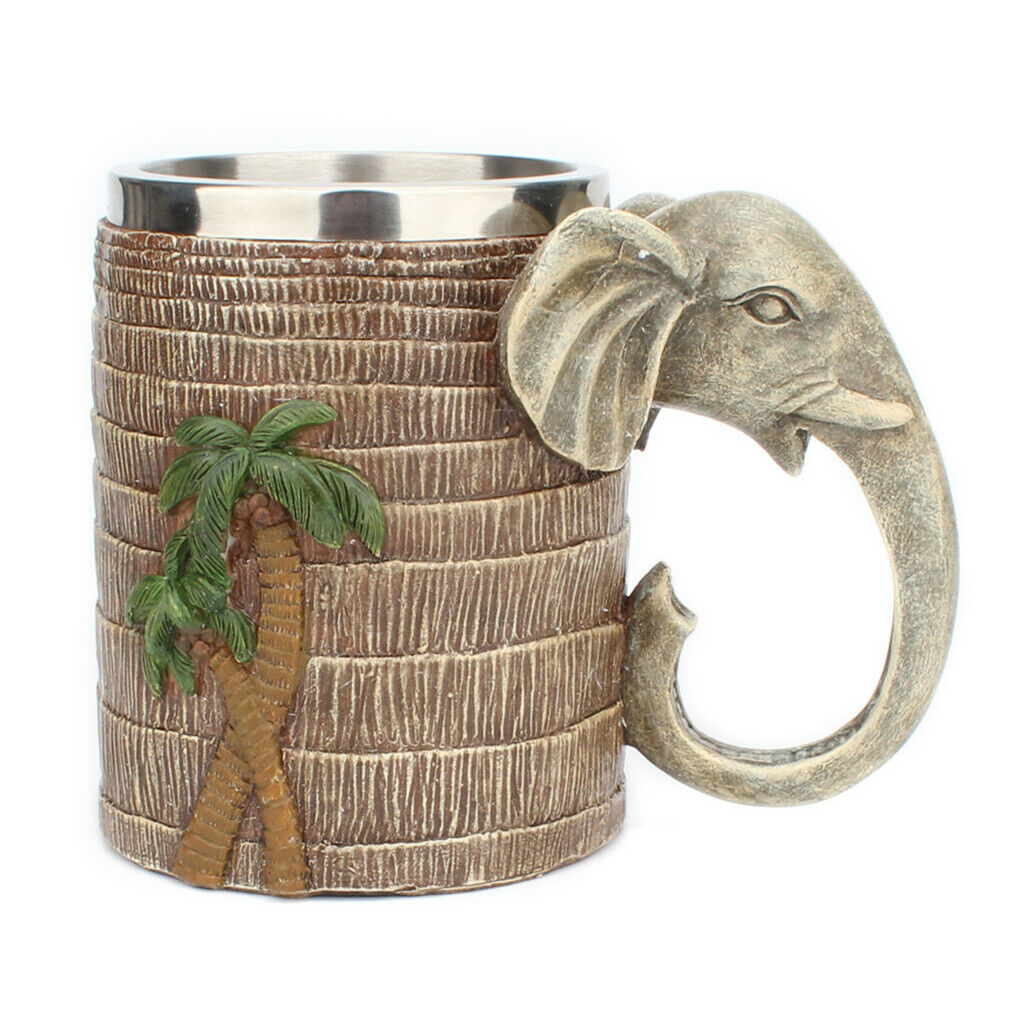 Wooden Barrel-Beer Mug 600ML Wood Stainless Steel Cup Wall Cocktail Mug