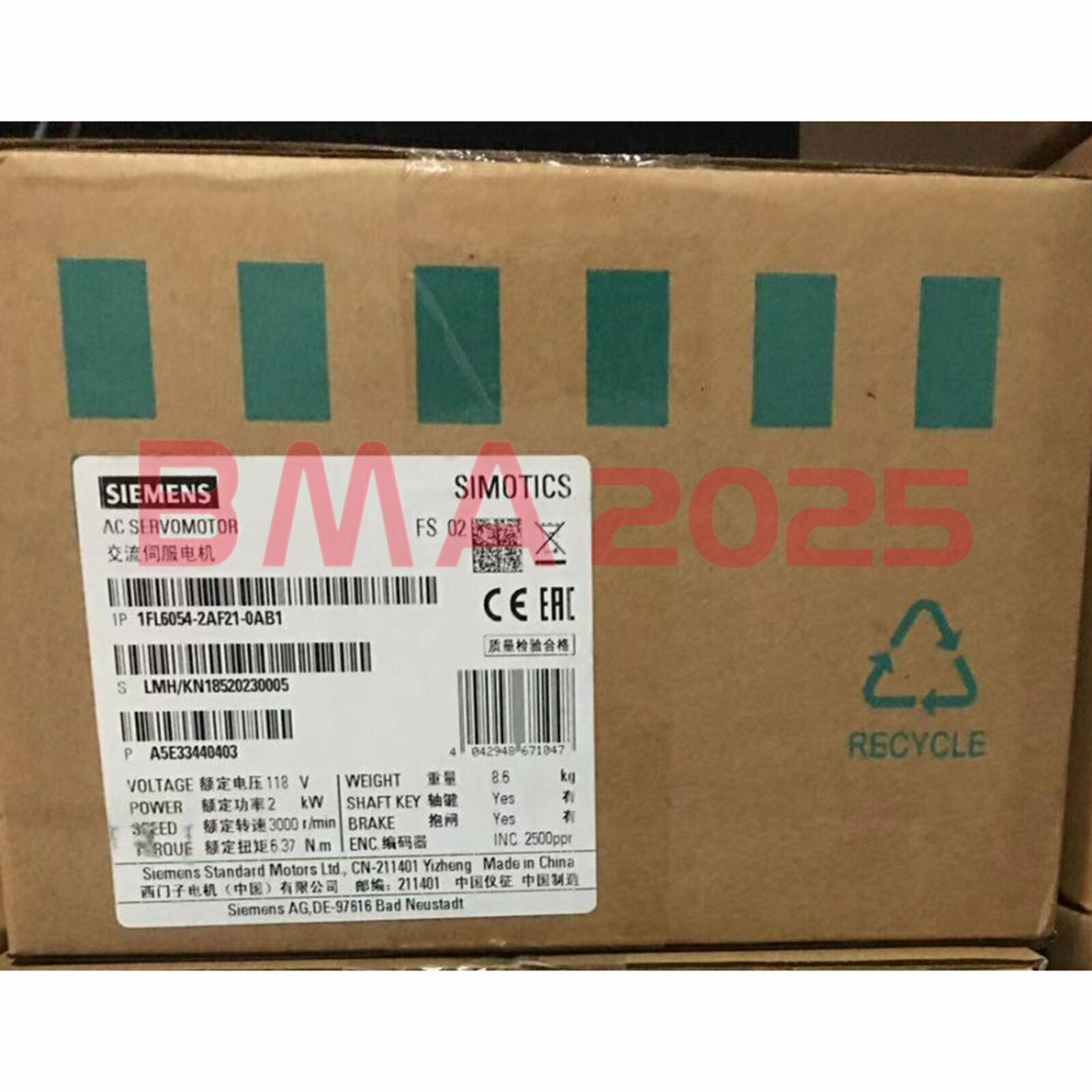 New 1FL6054-2AF21-0AB1 Servo Motor 1year warranty DHL free Ship  free Ship SM9T