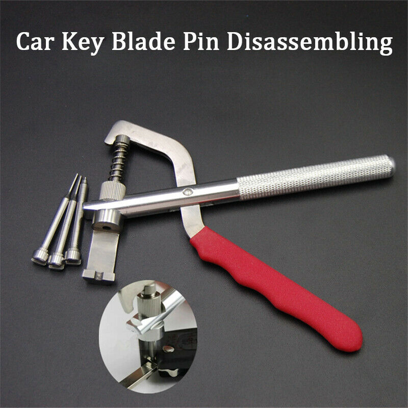 Professional Car Key Blade Pin Disassembling Clamp Lock Tool Plier +3Pcs Pins