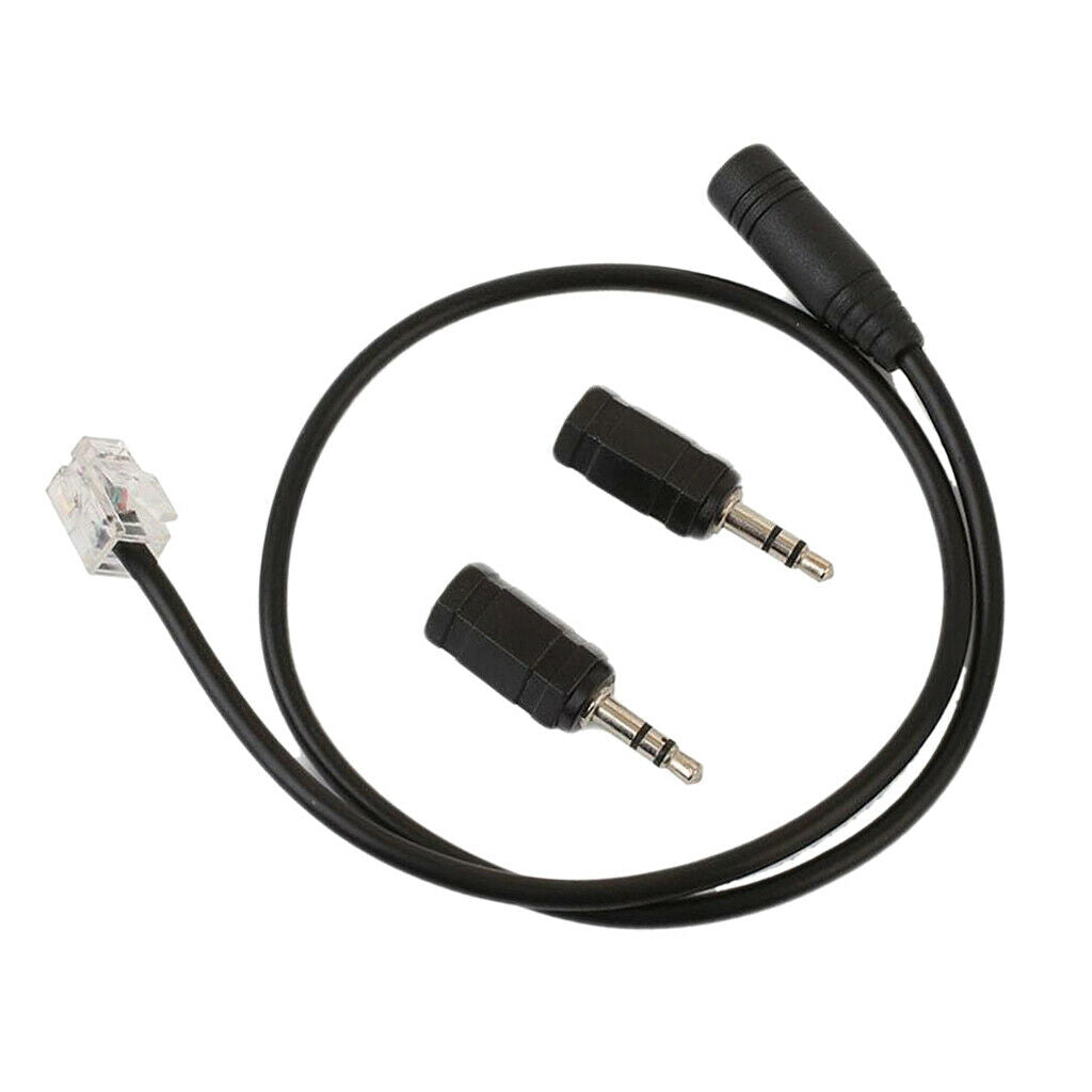 Headset Cable 3.5mm 2.5mm to RJ9   Adapter Convertor PC Headset Telephone