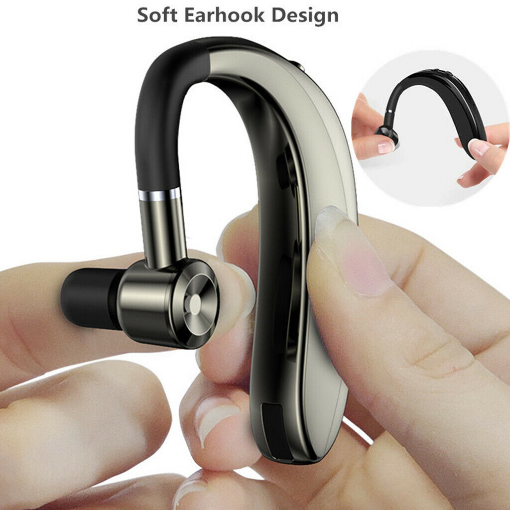 Bluetooth Headset Ear Hook Hands Free HD Calling Lightweight for Business