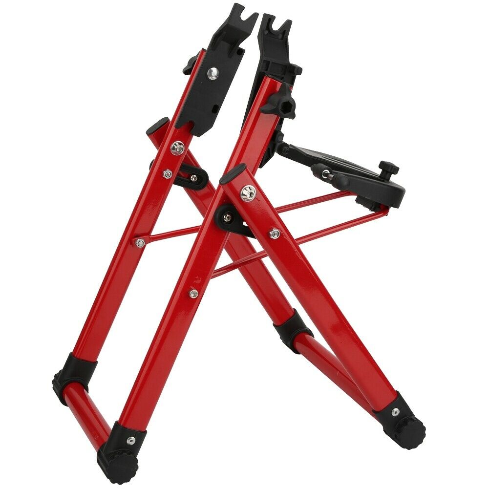 Red Simple Bicycle Wheel Truing Stand Home Bike Repair Maintenance Support Tool