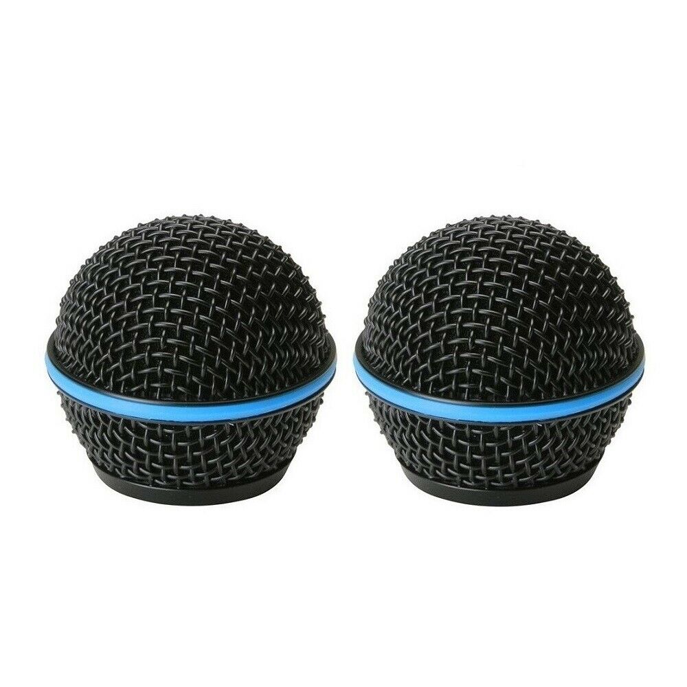 2 PCS Ball Head Vocal Microphones Grille Windscreen Fits Shure Mics Beta58A SM58