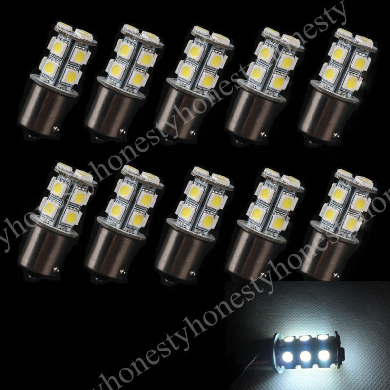 3PCS White 1156 LED RV Camper Trailer 1141 Interior Light Bulbs 13SMD 12V