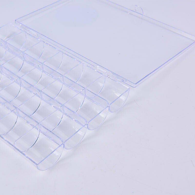 24 Grid Clear Box Plastic ring Jearrings Box Nail Art rhinestones Case Stor Kt