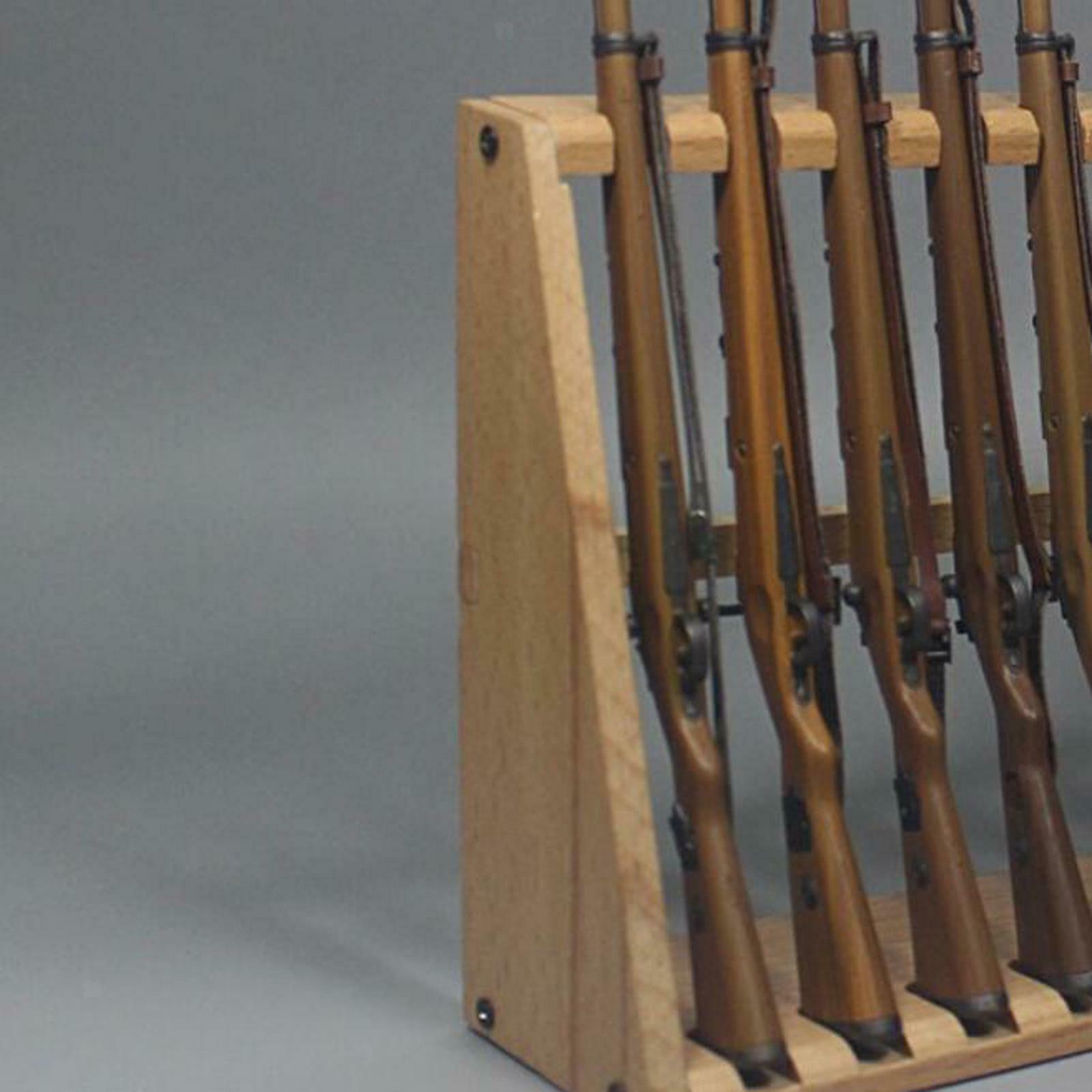 1/6 Wooden  Rack Gun Shelf Stand Display Easy to Assemble Accessories fit for 12