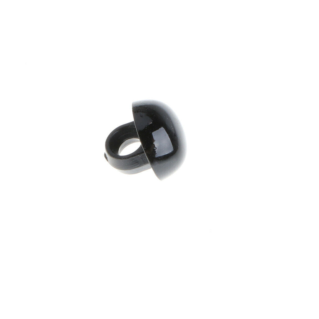 100pcs 9mm Solid Black Mushroom Domed Sewing Button Animal Eyes Nose