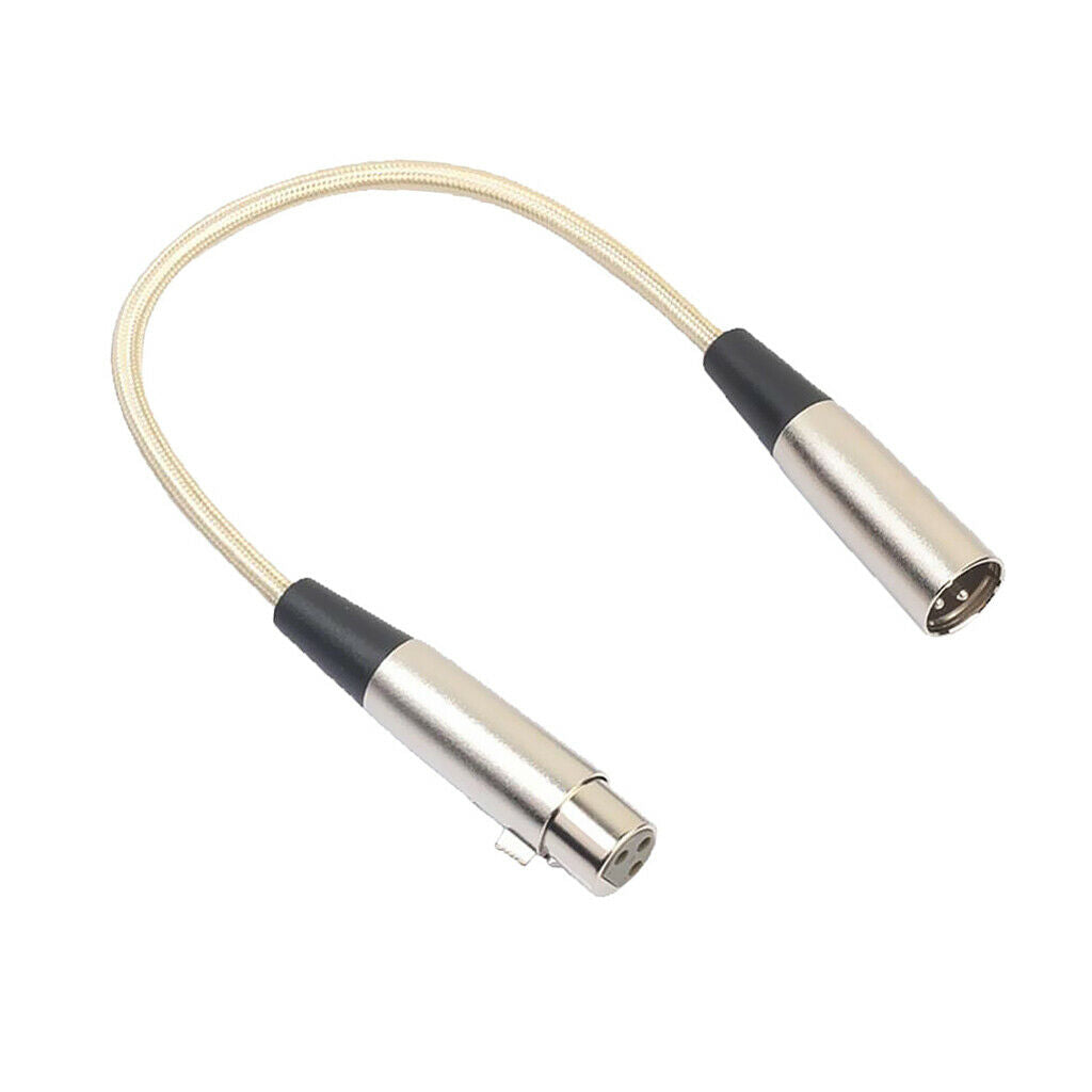 3 Pin XLR Male to Female Extension Cord Microphone Mic Audio Cable 30cm