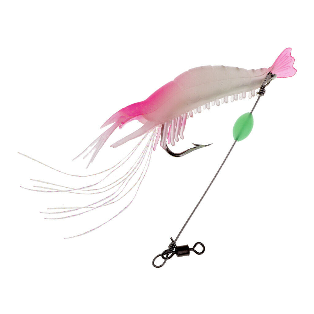 12pcs Soft Lures Shrimp Bait Set, Freshwater/ Saltwater, Trout Bass Salmon