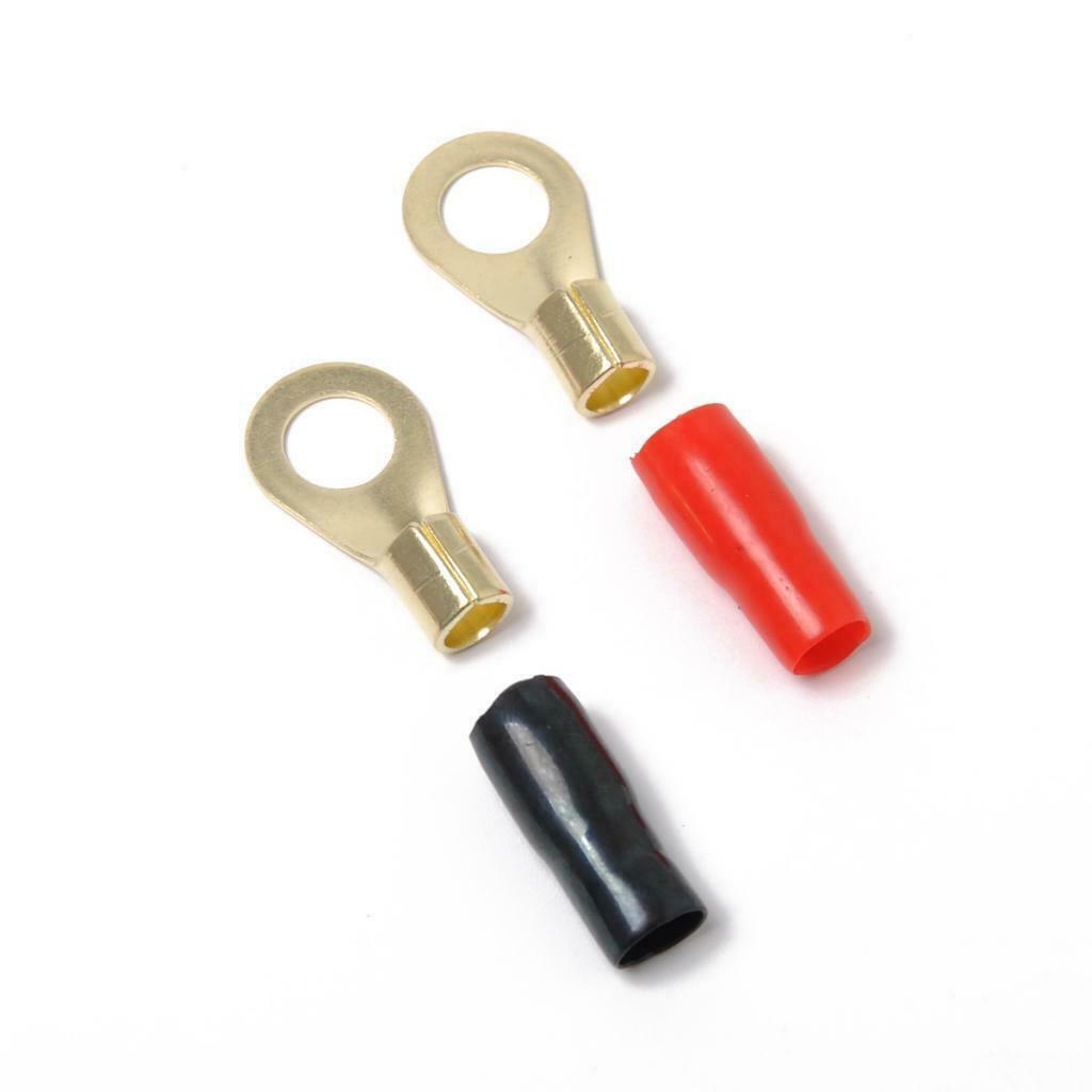 8 AWG Auto Audio Power Ground Cable Fork Clamp Brass, Universal Repair