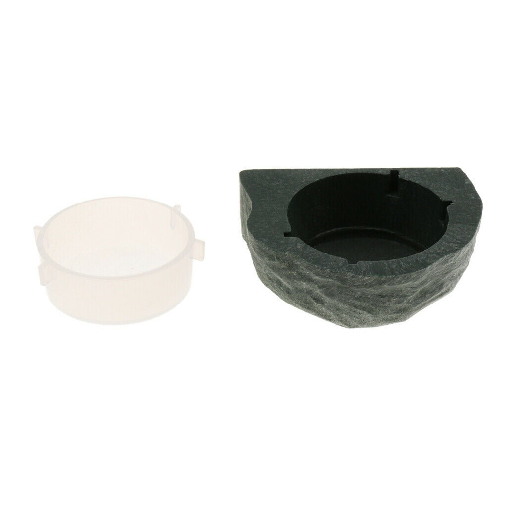 2pcs Mini Magnetic Feeding Ledge Feeder For Gecko Diet, Food or Water Green