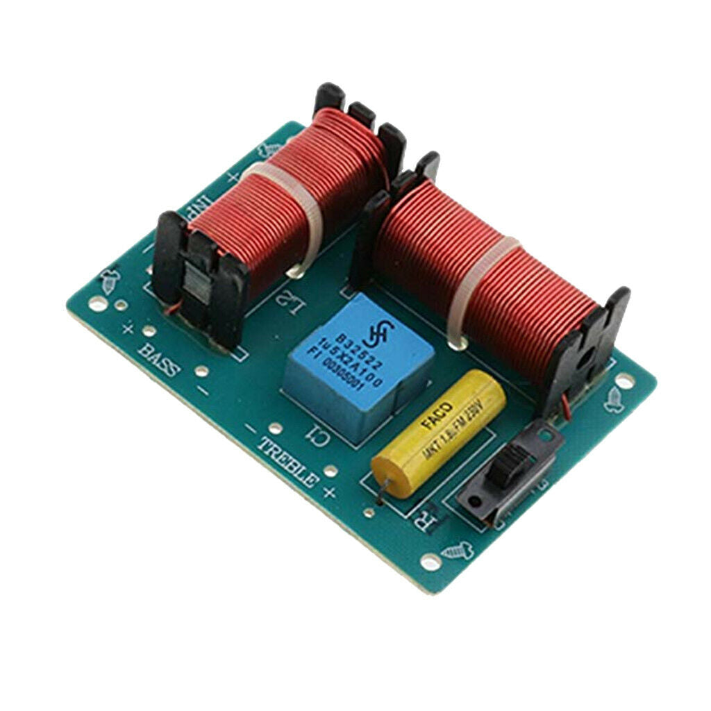 1Pcs Treble Bass 2-Way Frequency Divider Audio Crossover Filters Board 100W
