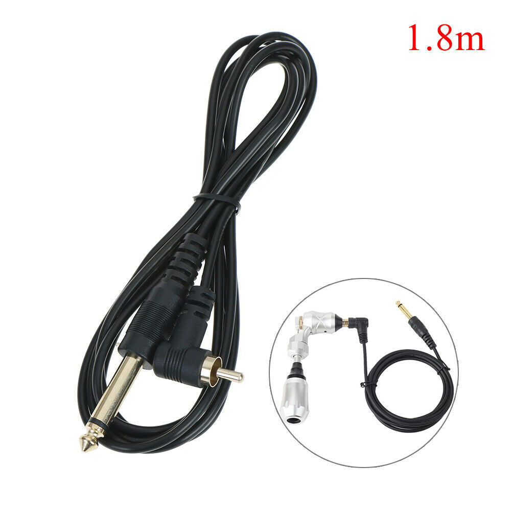 Black Silicone Tattoo Clip Cord Wire Cable For Machine Gun Kit Set Sup JC.l8