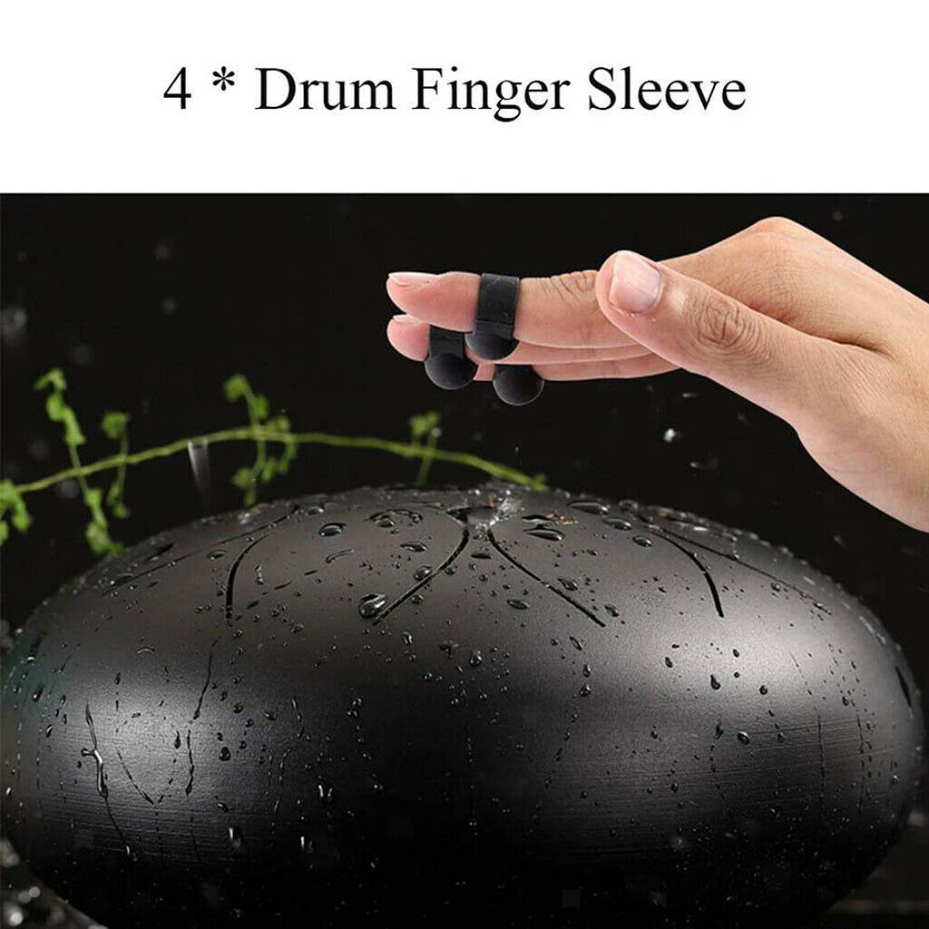 12x Steel Tongue Drum Finger Picks, Silicone Tapping Finger Sleeve Handpan