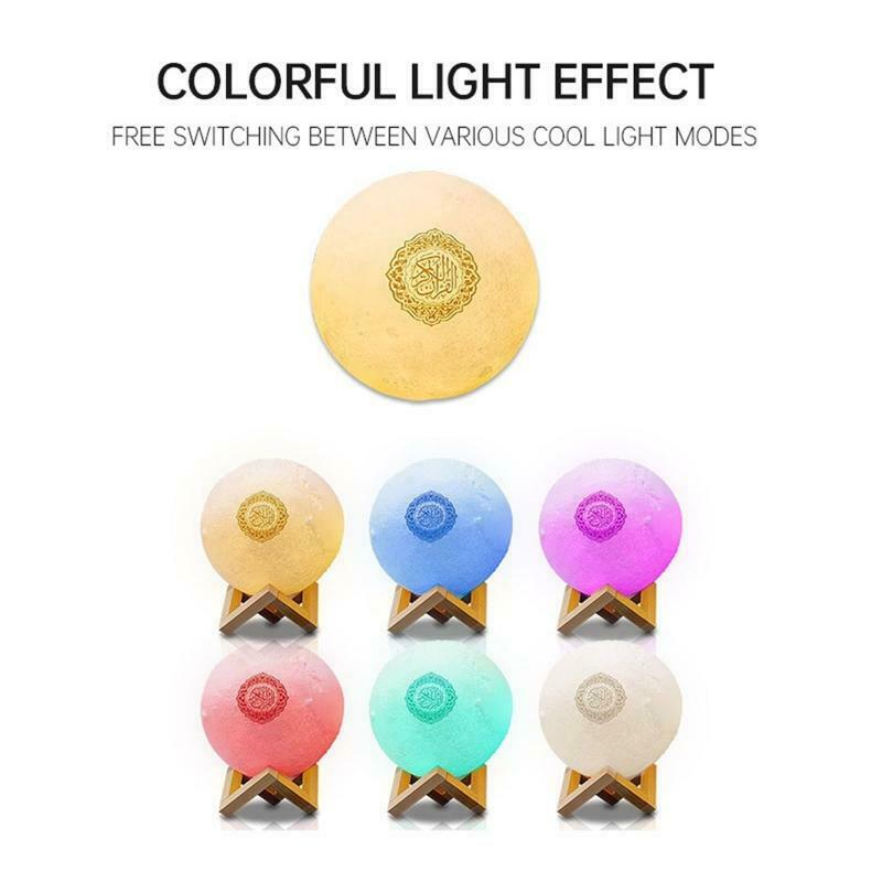 Quran Bluetooth Speaker Moon Lamp with Support Shelf APP Control Night Light