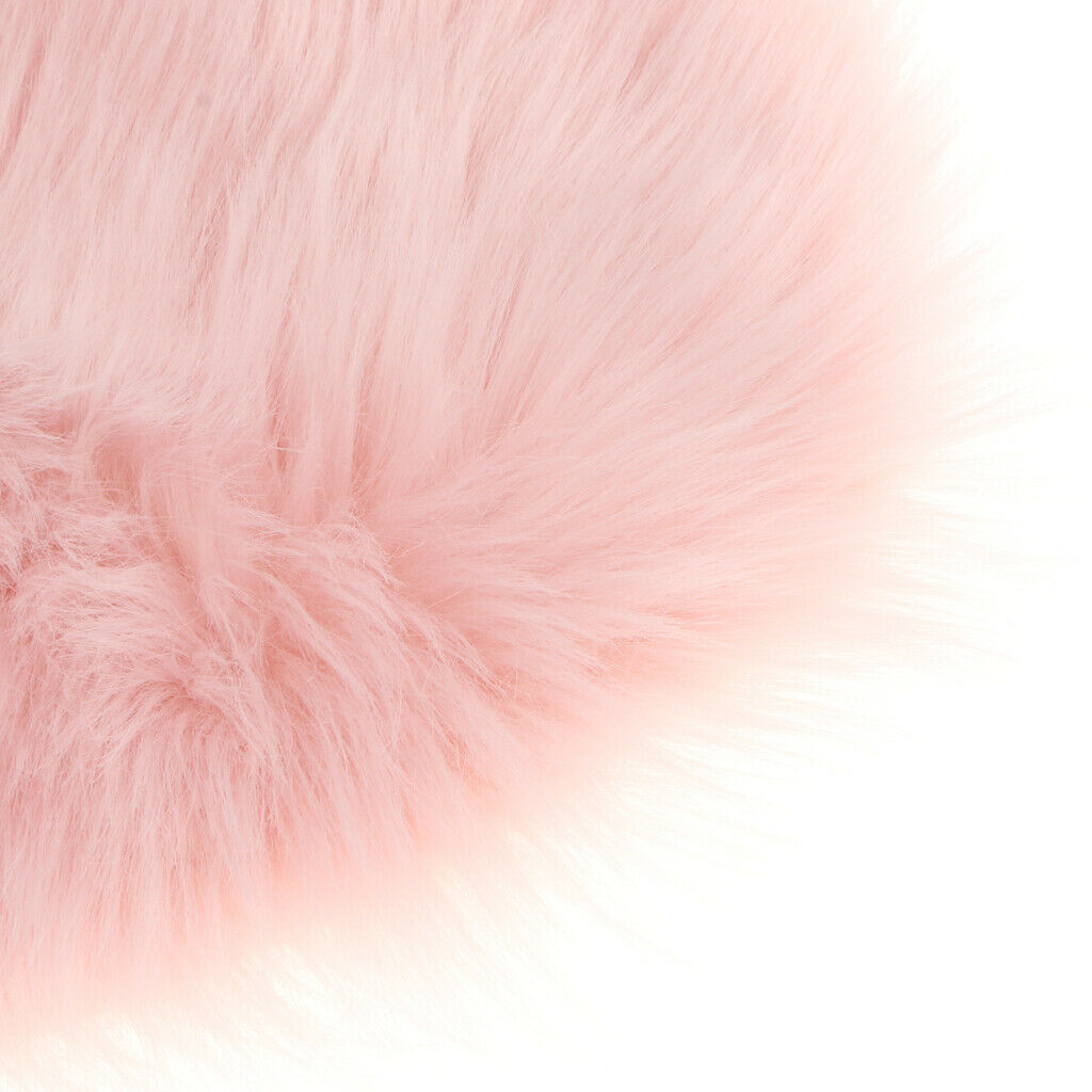 Love-Shape Faux Fur Sheepskin Area Rugs with 5cm Pile, Car Chair Seat Pads,