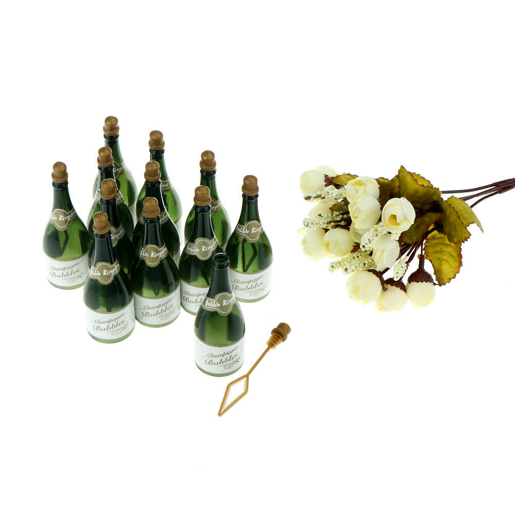 12pcs/set Champagne Bottle Bubbles Wedding Table Decoration Party Favour .l8