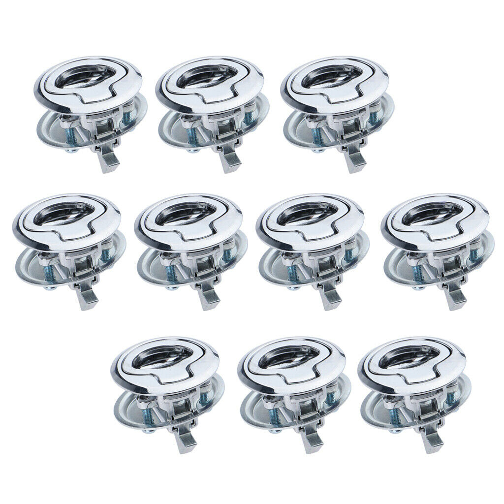10x Flush Door Deck Hinge Pull Locker Hatch Latch Boat Yacht Lift Handle