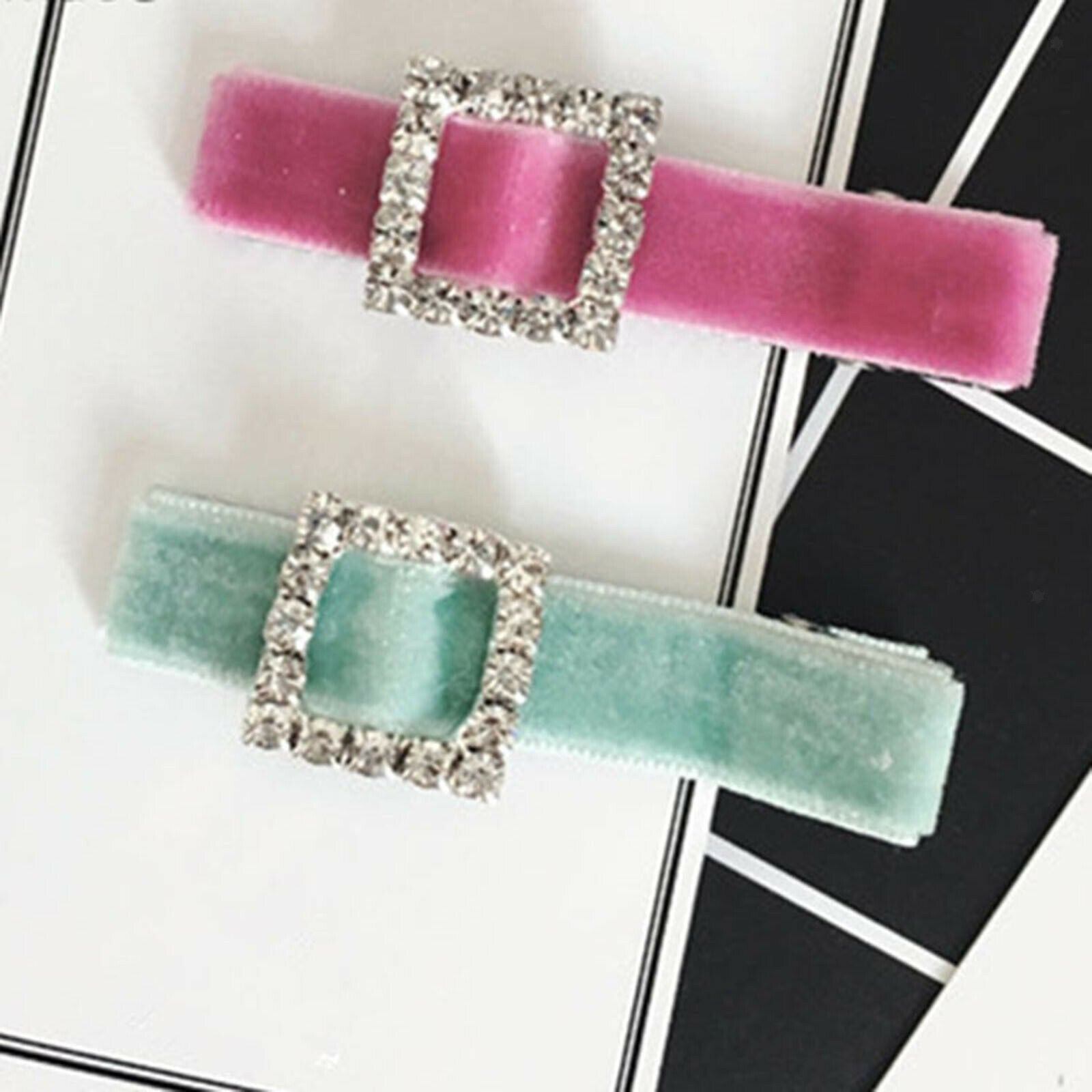 8x 9mm glitter velvet ribbon gift wrap headband hair bow DIY