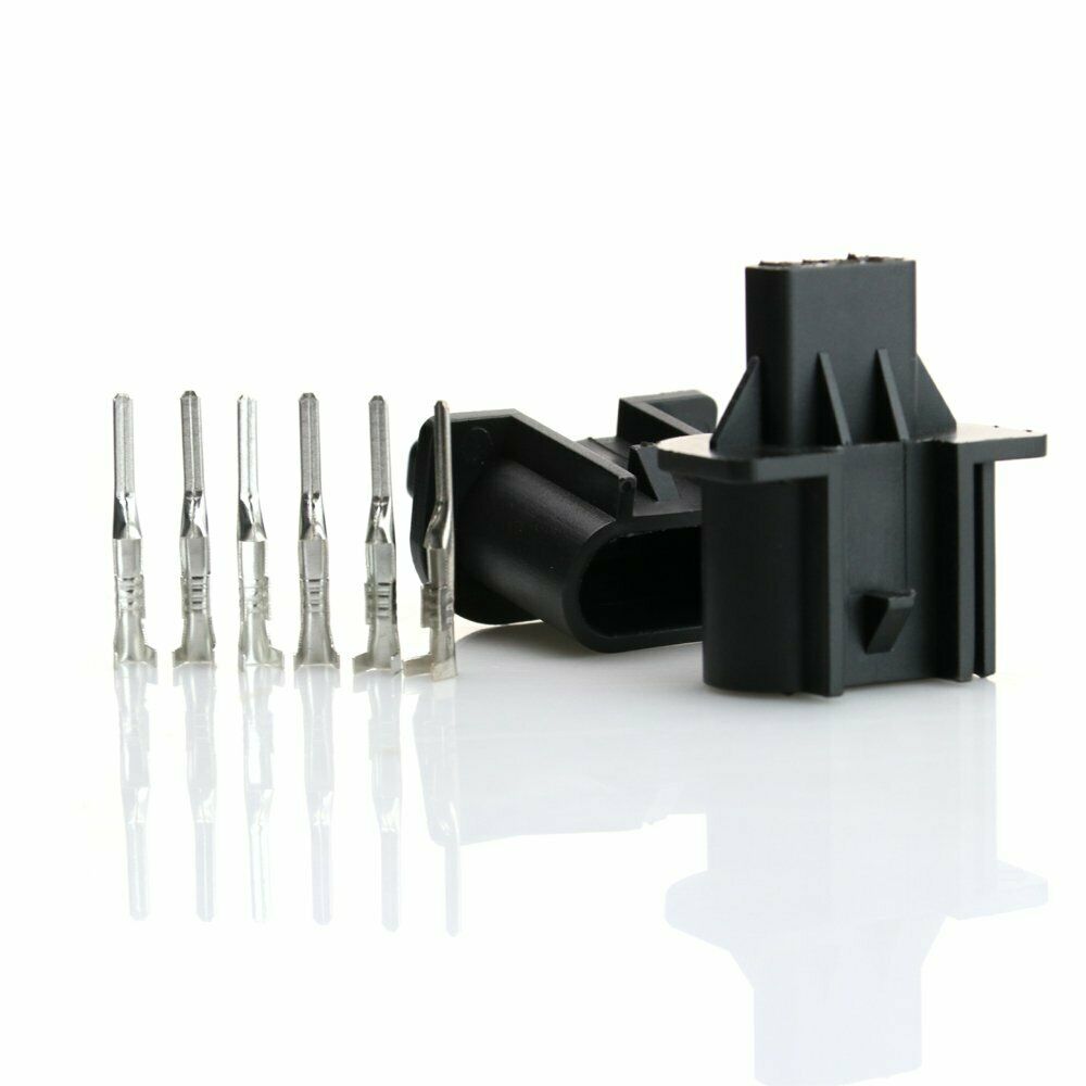 2pcs H13 9008 Male HID Xenon Bulbs Connector Halogen Bulb Plug + Terminal Pins