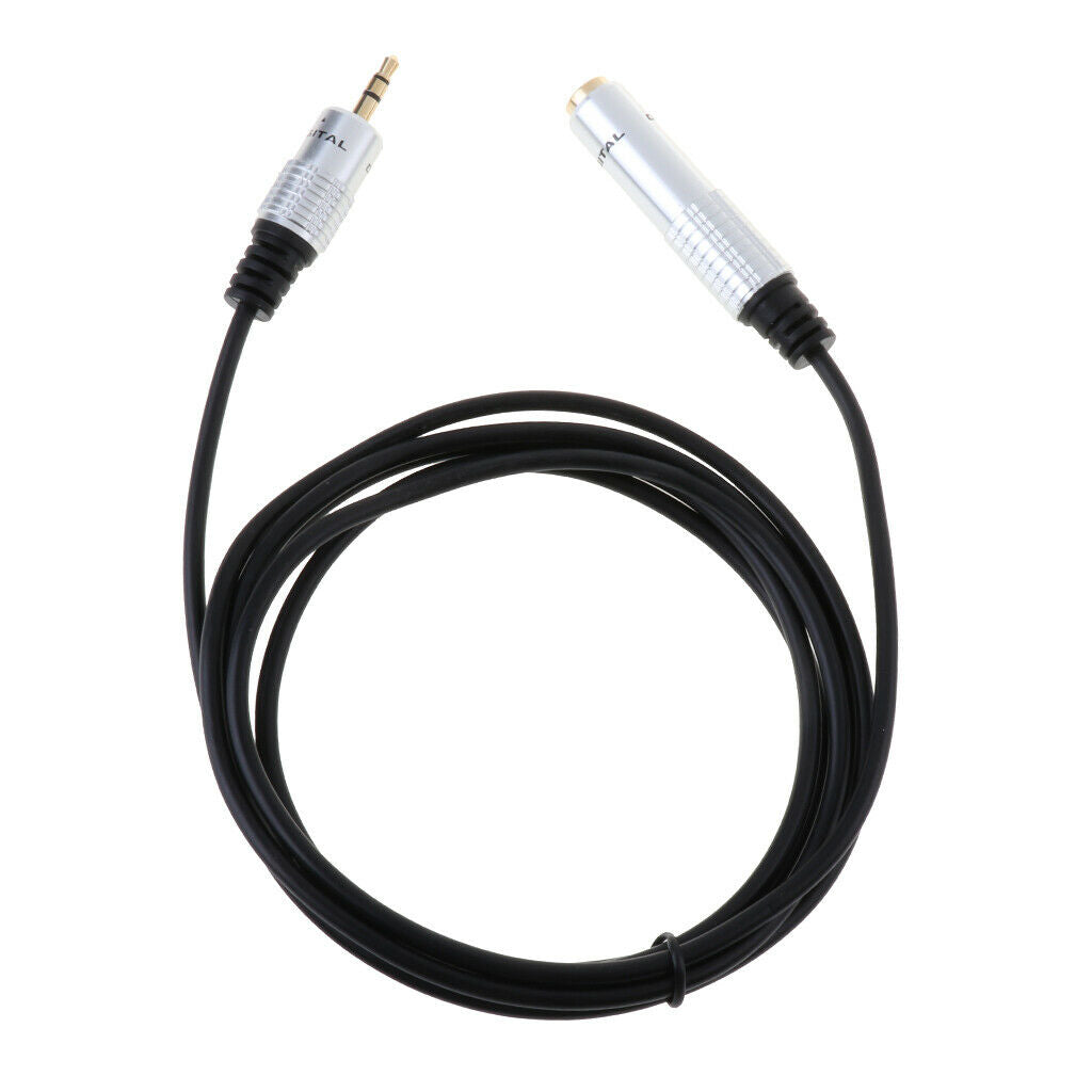 Audio Aux Cable Female 6.35mm to 3.5mm Male Audio Jack Adapter 5.90 Feet