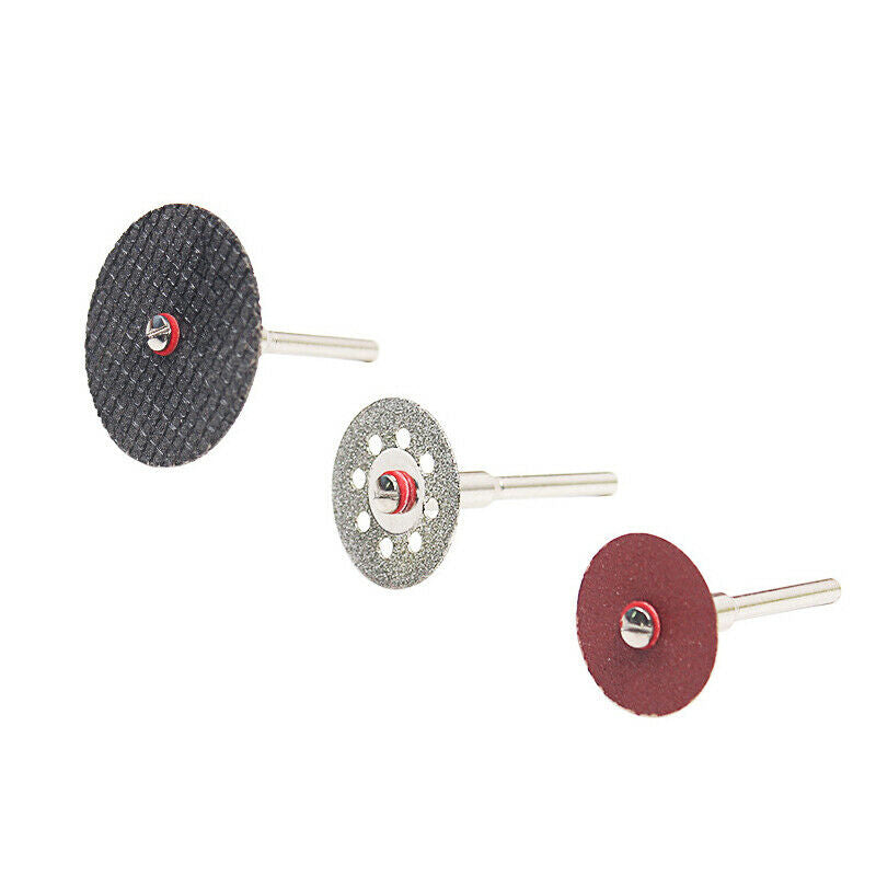 60Pc Rotary Mini Diamond Cutting Wheel 32MM Disc Sandpaper Grinding Tool Blades