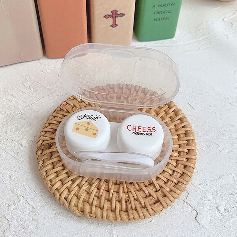 Cartoon Cute Cat Contact Lenses Tweezers Suction Stick Set Eyes Care Travel BDA