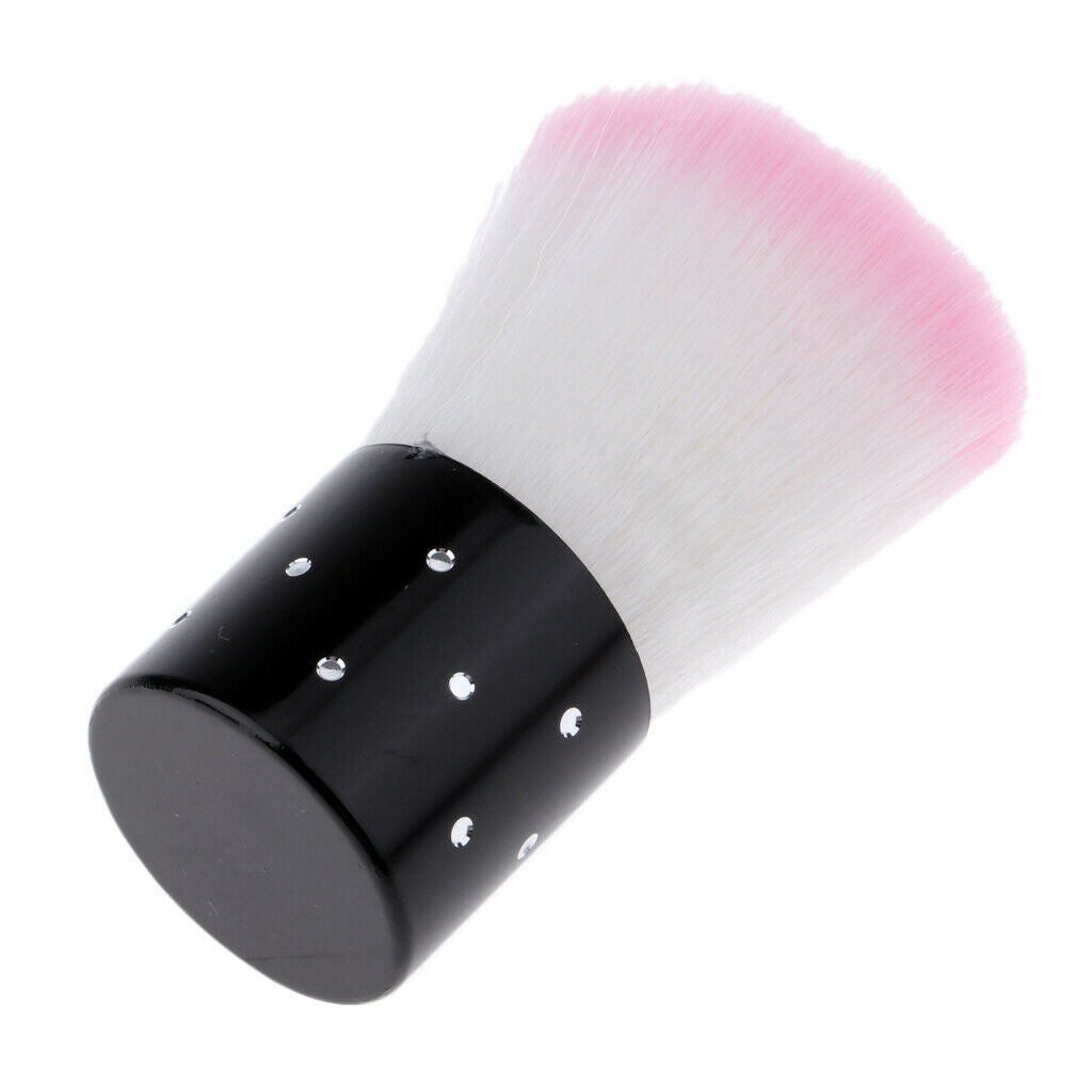 Pink Soft Kabuki Brushes Powder Brush Nail Arts Dust Cleaner Brush for Makeup or