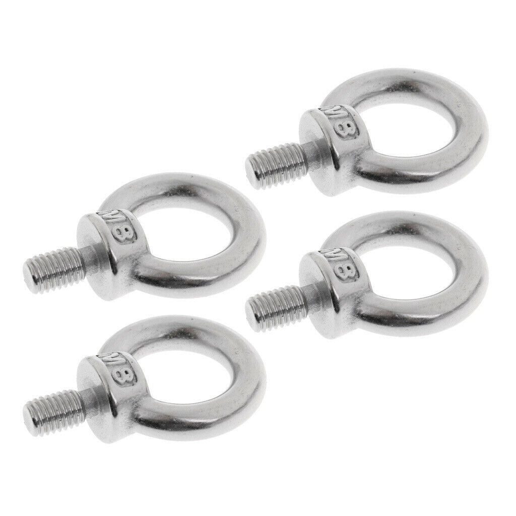 4x Machine Shoulder Eye Bolt 580 Screws Marine Grade Corrosion Resistant