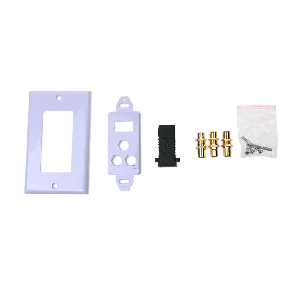 USB2.0 3RCA Wall Panel Connection Front Plate