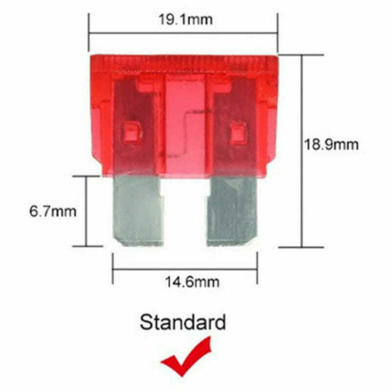 50 PCS Auto Car Fuse Blade Mixed Set Kit 3A~40A